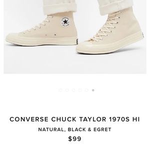 Cream High Top Converse 70s